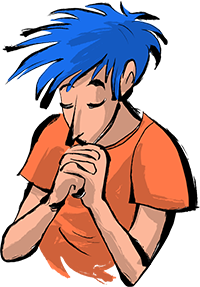 Adam-praying